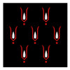 Comet Busters® Red & White Balaji / Hanuman Ji / Vaishnav Tilak – 15mm Spiritual Forehead Bindi for Men & Women (7 Bindis)(BIN2629)