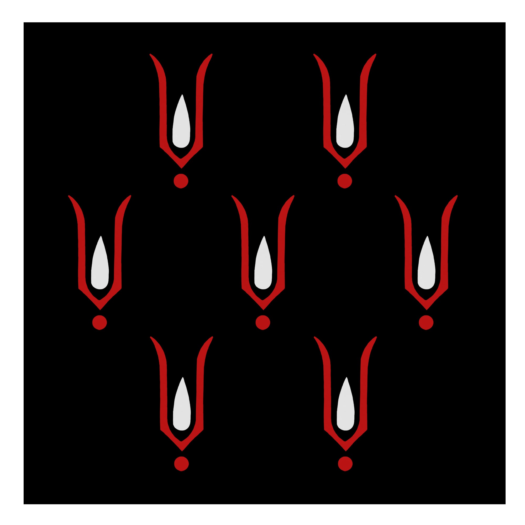 Comet Busters® Red & White Balaji / Hanuman Ji / Vaishnav Tilak – 15mm Spiritual Forehead Bindi for Men & Women (7 Bindis)