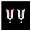 Comet Busters White and Red Sacred Tilak Statement Bindi - 42mm (SKU: BIN2529)
