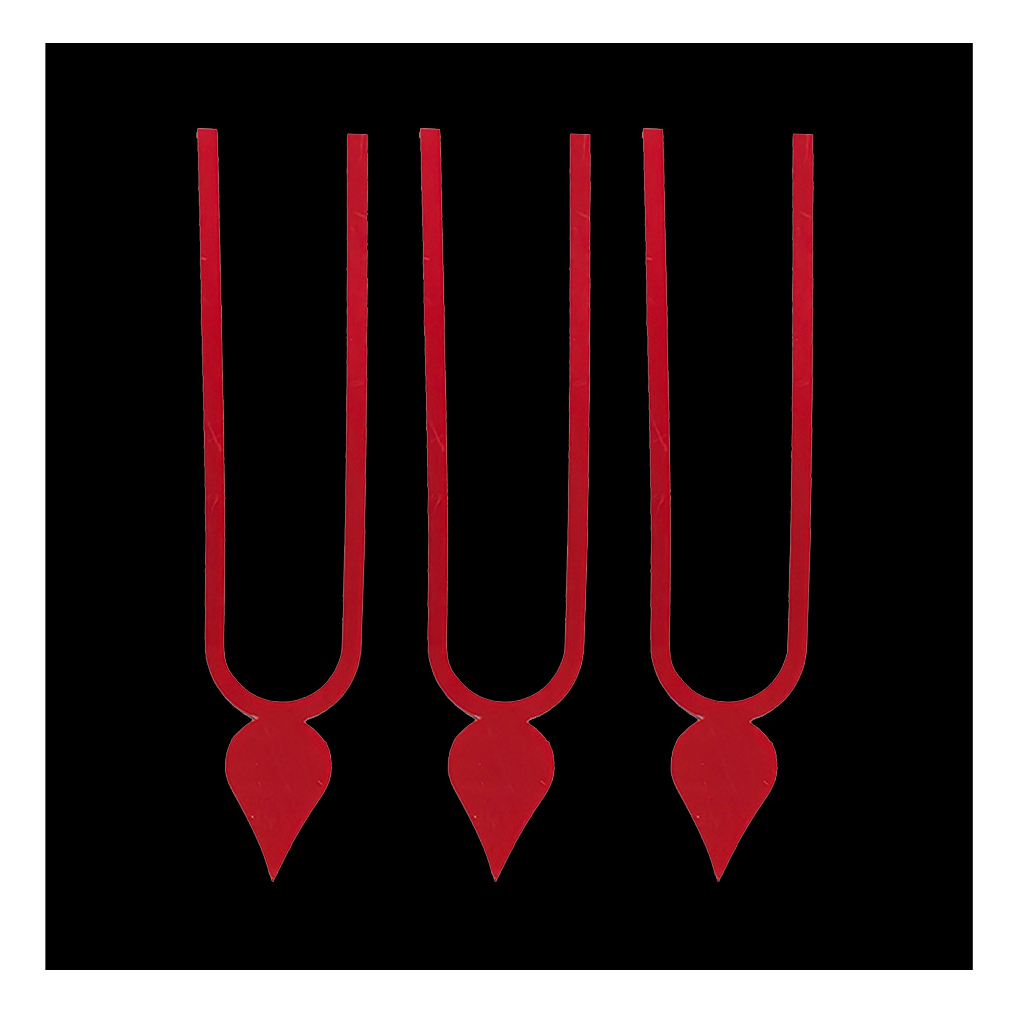 Comet Busters ISKCON Maroon Vaishnav U-shaped tilak bindi sticker with pointed drop design