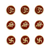 Indira Spiritual Designer Bindis – Premium Reusable Round Bindis (15mm) – 9 Bindis (INDI009)