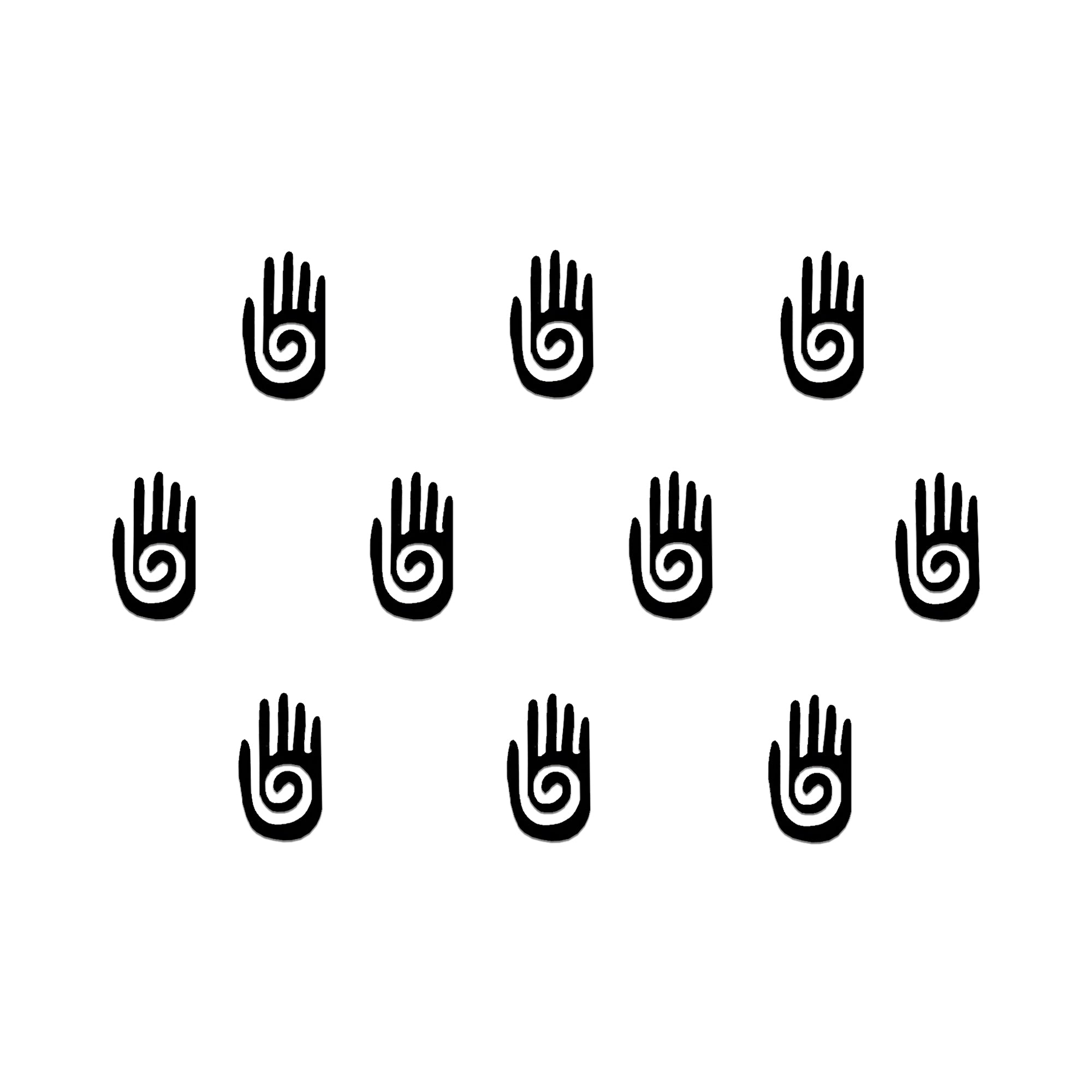 Black Jain Ahimsa Hand Bindi