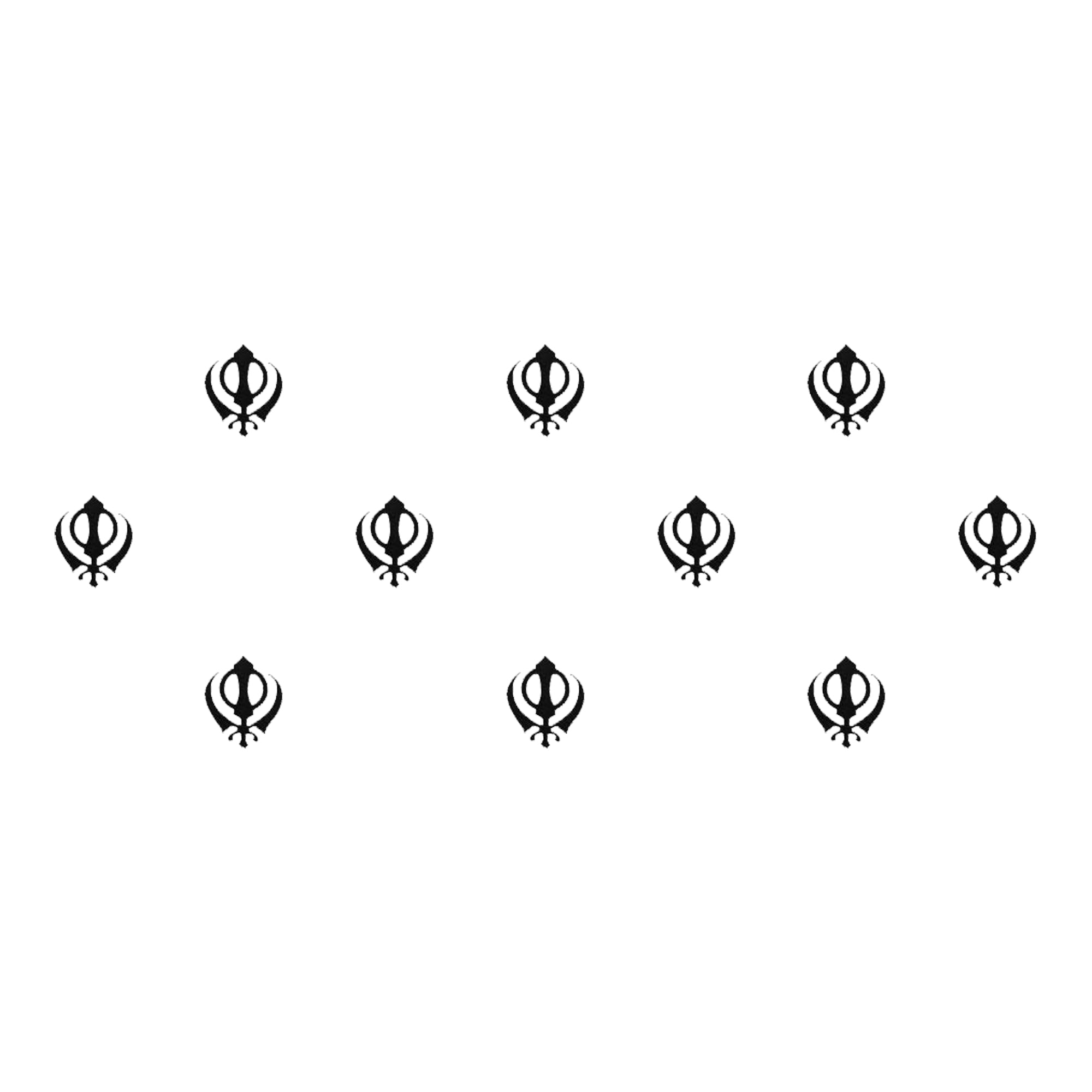 Comet Busters Khanda symbol self-adhesive designer bindi with minimalist black Sikh emblem, ideal for women and girls for cultural, festive, and traditional wear.
