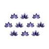 Comet Busters® Blue, Purple, Multicolor Floral, Lotus – PVC – Handcrafted, Reusable & Skin-Friendly Bindis for Casual Wear (10mm) – Forehead Bindi Stickers for Women & Girls – BIN1952