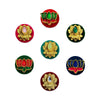 Indira by Comet Busters Premium 14mm Golden Lotus Meenakari Bindi (Set of 7 Bindis) | SKU: INDI075