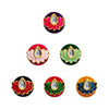 Indira by Comet Busters Premium 14mm Lotus Meenakari Kundan Bindi (Set of 6 Bindis) | SKU: INDI072
