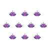 Comet Busters® Lotus Floral Bindis – 10mm Pink & Purple Designer Bindis (10 Bindis)(BIN2679)