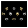 Comet Busters® Silver & Gold Metallic Lotus Bindis – 10mm Designer Metallic Bindi for Women & Girls (10 Bindis)(BIN2616)