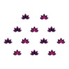 Comet Busters® Pink, Purple, Black, Multicolor Floral, Lotus – PVC – Handcrafted, Reusable & Skin-Friendly Bindis for Casual Wear (4mm) – Forehead Bindi Stickers for Women & Girls – BIN2250