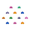 Comet Busters® Multicolor Floral, Lotus – PVC – Handcrafted, Reusable & Skin-Friendly Bindis for Casual Wear (4mm) – Forehead Bindi Stickers for Women & Girls – BIN2249