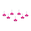 Comet Busters® Pink Floral, Lotus – Velvet, Diamond – Handcrafted, Reusable & Skin-Friendly Bindis for Party Wear (6mm) – Forehead Bindi Stickers for Women & Girls – BIN2267