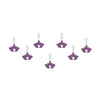 Comet Busters® Purple Floral, Lotus – Velvet, Diamond – Handcrafted, Reusable & Skin-Friendly Bindis for Party Wear (6mm) – Forehead Bindi Stickers for Women & Girls – BIN2269