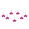 Comet Busters® Pink Floral, Lotus – Velvet, Diamond – Handcrafted, Reusable & Skin-Friendly Bindis for Party Wear (6mm) – Forehead Bindi Stickers for Women & Girls – BIN2266