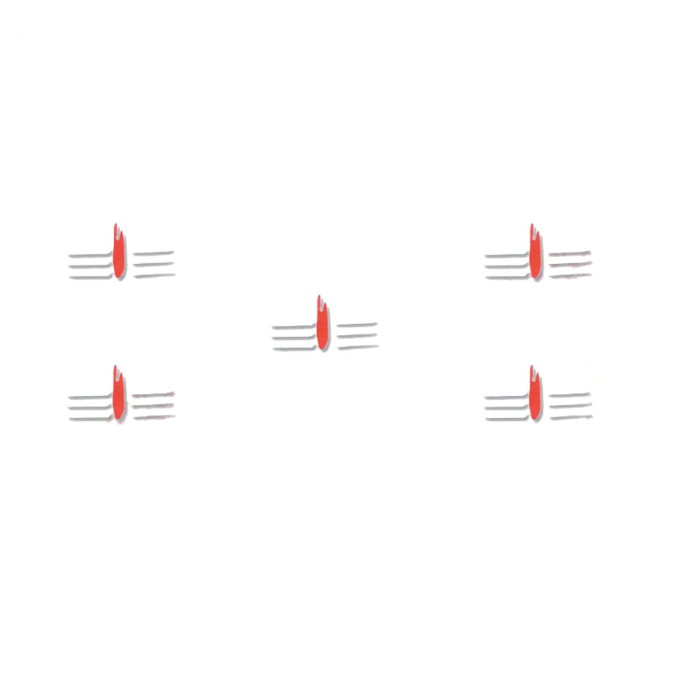 Comet Busters Tripund Tilak bindi with three sacred horizontal lines and red Shiva tilak, self-adhesive spiritual forehead bindi for puja, temple and festive occasions.