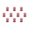 Comet Busters® Mahakal Spiritual Bindis – 13mm Maroon Tripund Trishul Designer Bindi for Women & Girls (10 Bindis)(BIN2523)
