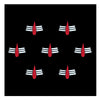Comet Busters® Red & White Mahakal Tilak Spiritual Bindis –12mm Reusable Designer Bindi for Women & Girls (BIN2505)(7 Bindis)