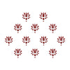 Comet Busters® Lotus Floral Bindis – 10mm Maroon Designer Bindi for Women & Girls (12 Bindis)(BIN2521)