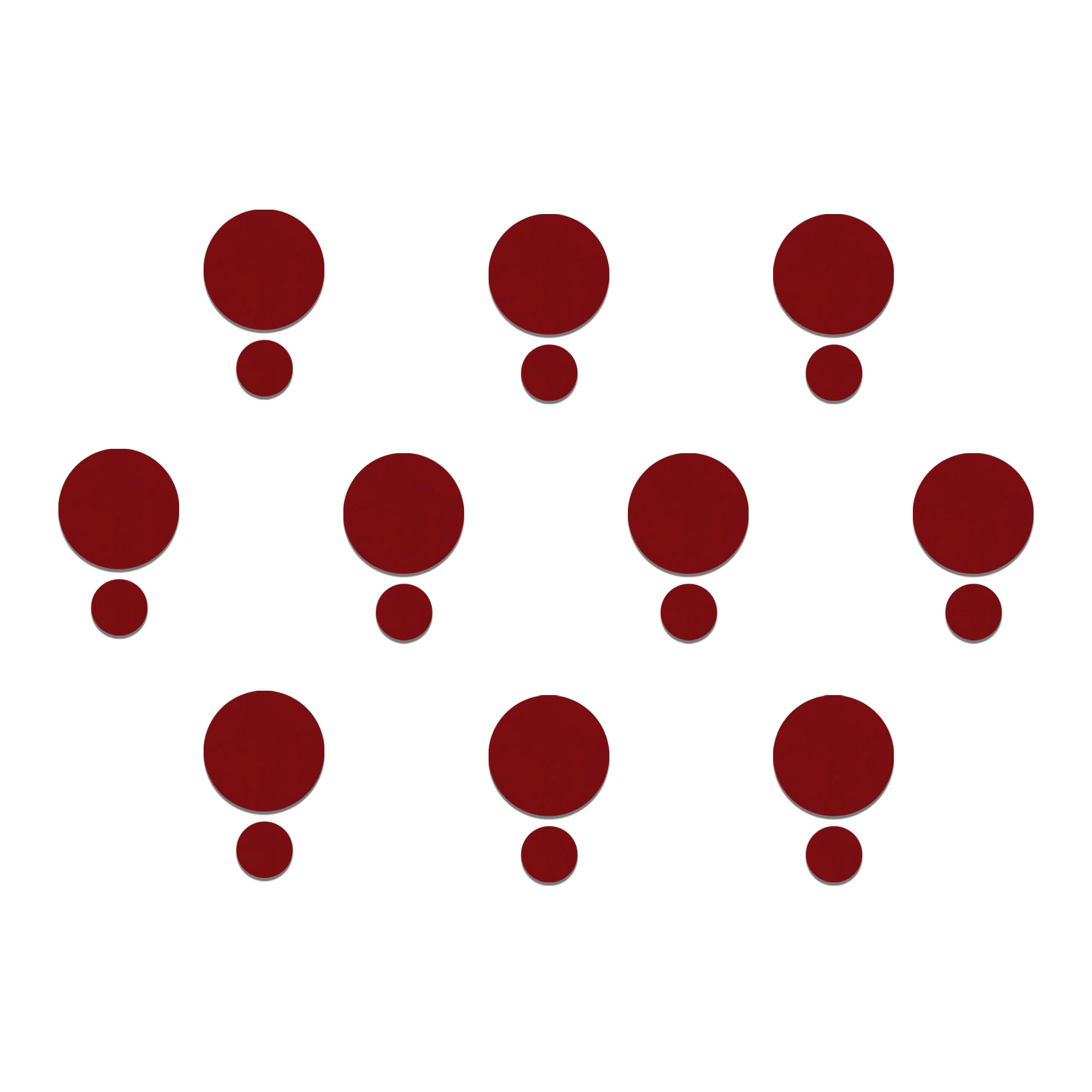 Comet Busters Maroon Double Dot Round Bindi Set for Women & Girls