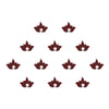 Comet Busters® Maroon Floral, Lotus – Velvet, Diamond – Handcrafted, Reusable & Skin-Friendly Bindis for Party Wear (6mm) – Forehead Bindi Stickers for Women & Girls – BIN2254