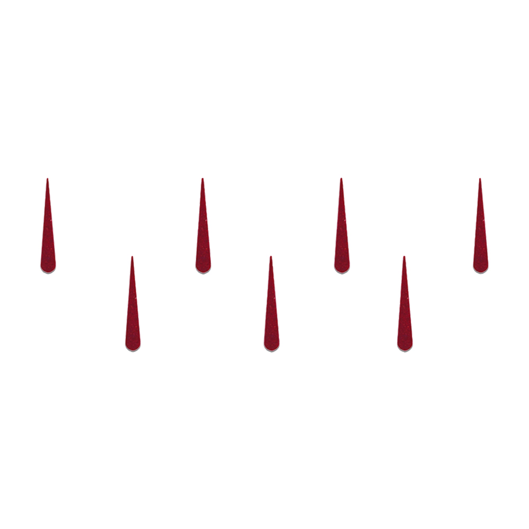 Comet Busters maroon long teardrop velvet bindi sheet featuring reusable self-adhesive bindis with a sleek elongated teardrop shape. Elegant maroon bindis for women and girls, ideal for festive occasions, weddings, pooja, traditional wear, cultural celebrations, and everyday ethnic styling.