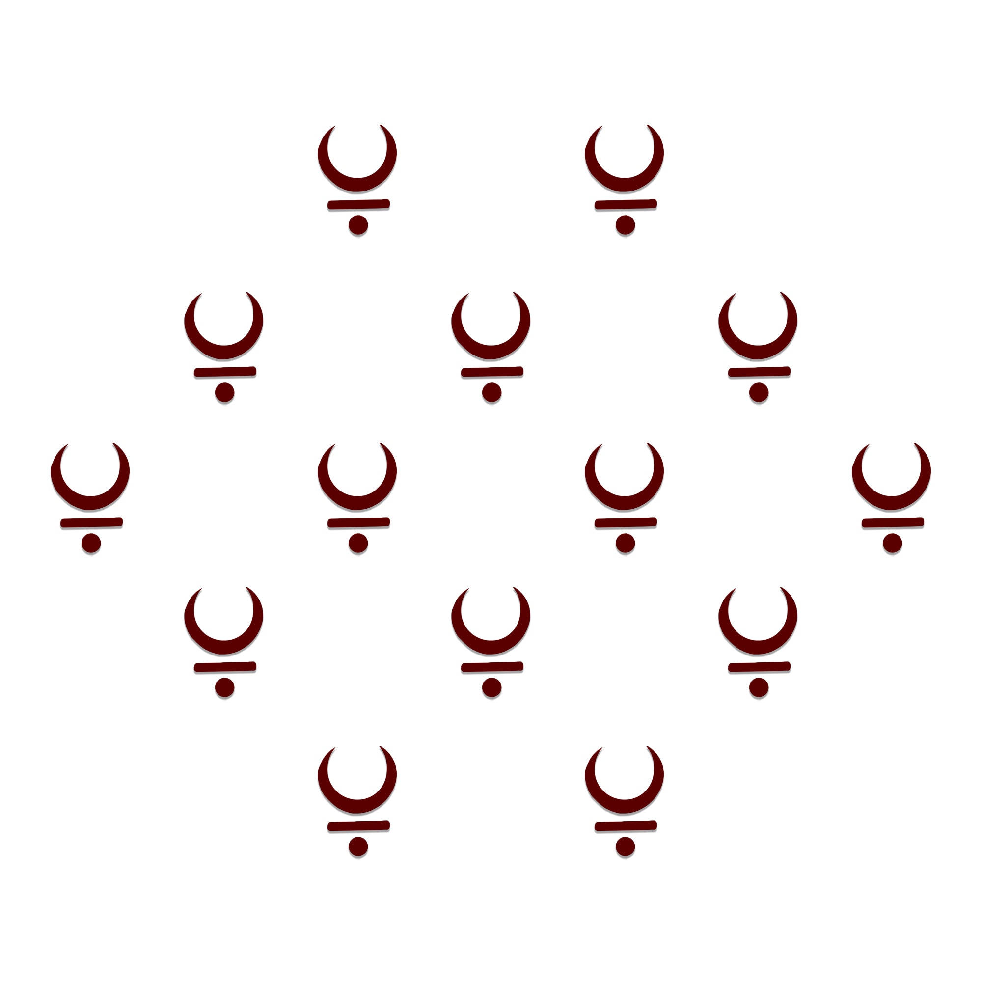 Comet Busters Maroon Chandra tilak bindis featuring crescent moon