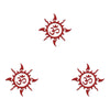 Comet Busters® Maroon Spiritual – PVC – Handcrafted, Reusable & Skin-Friendly Bindis for Casual Wear (20mm) – Forehead Bindi Stickers for Women & Girls – BIN502