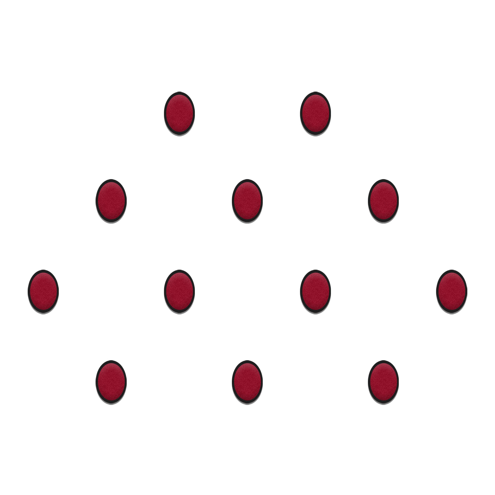 Comet Busters Maroon Oval Velvet Bindis with Black Border for Women & Girls