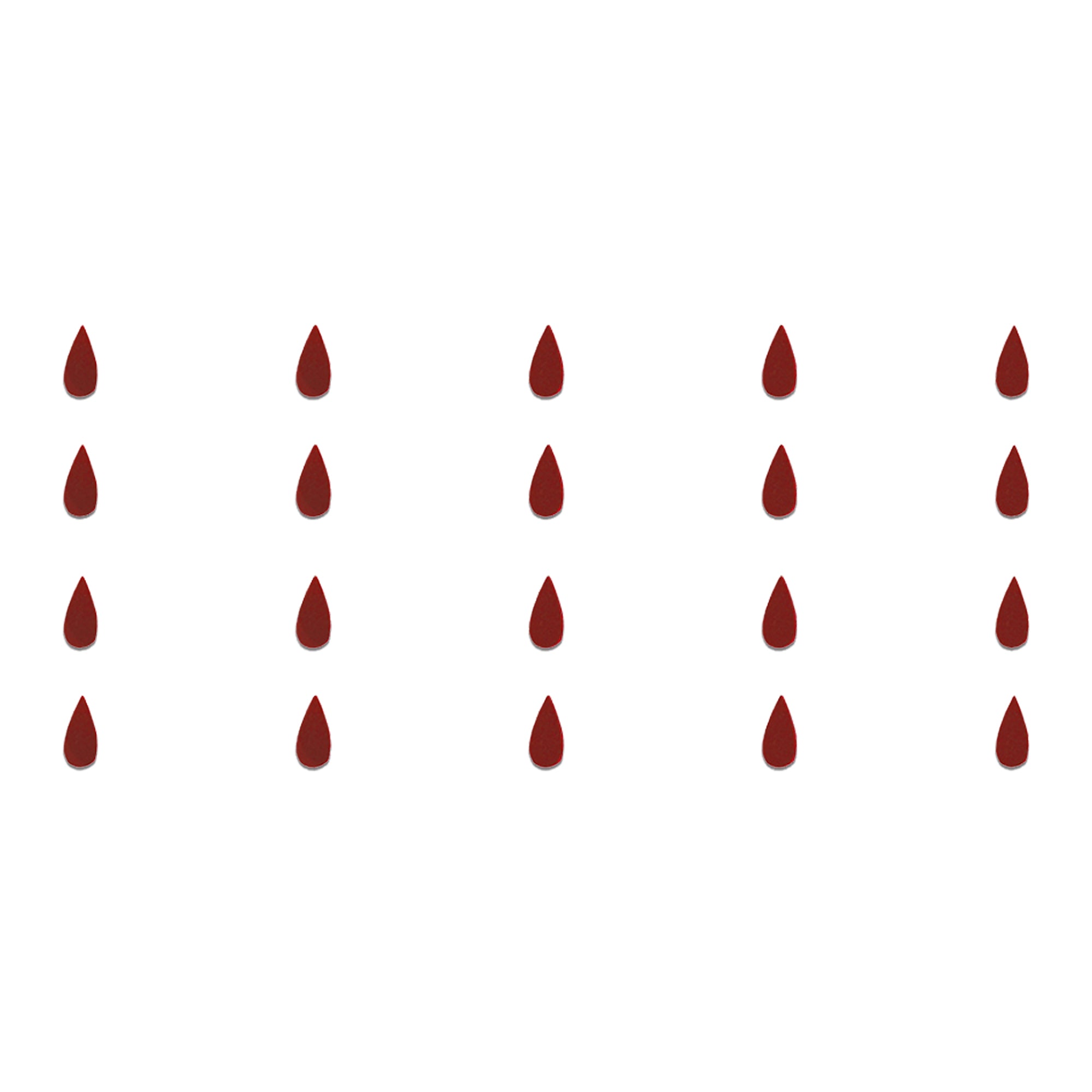Comet Busters classic maroon teardrop velvet bindi sheet featuring 9 reusable self-adhesive bindis with a soft velvet finish. Elegant red teardrop forehead bindis for women and girls, perfect for daily wear, traditional outfits, festive occasions, pooja, weddings, cultural events, and ethnic fashion styling.