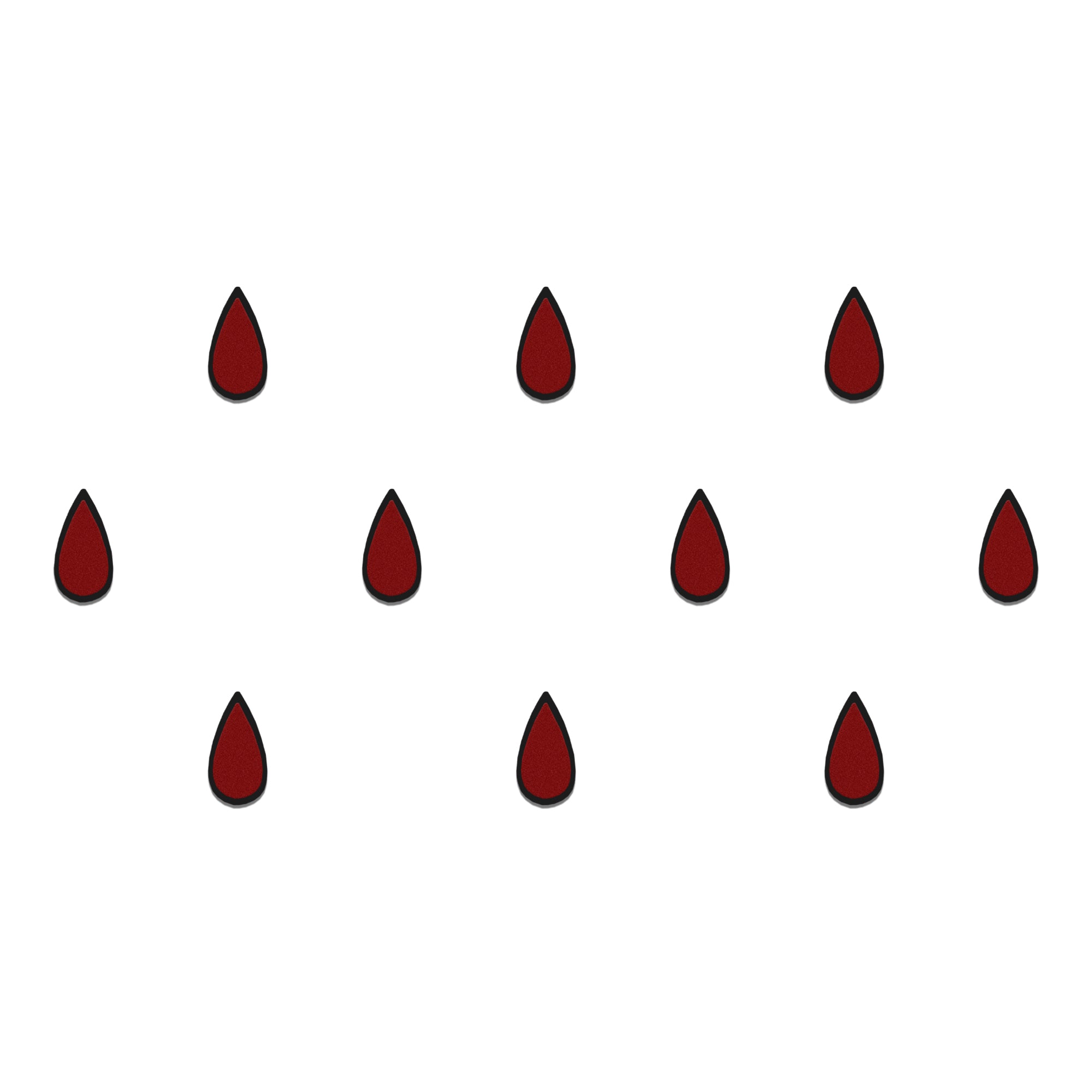 Comet Busters Maroon Teardrop Velvet Bindis with Black Border for Women & Girls