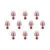 Comet Busters® Maroon Trishul Mahakal Bindis – 12mm Spiritual Tilak Bindi for Women & Girls (10 Bindis) (BIN2571)