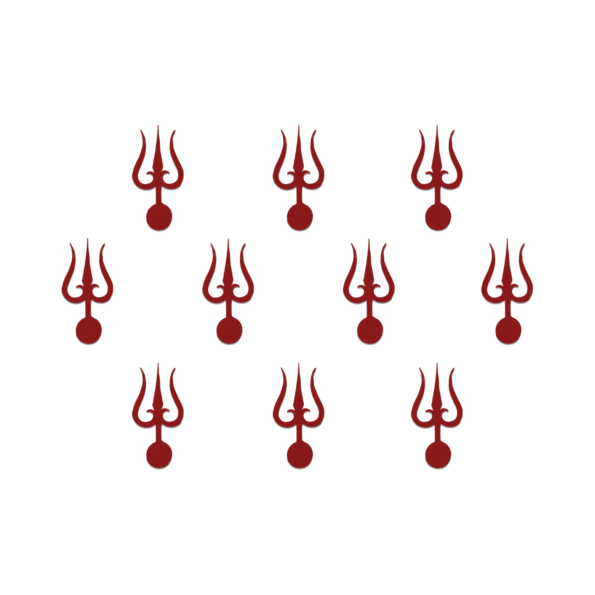 Religious Maroon Trident Bindis 