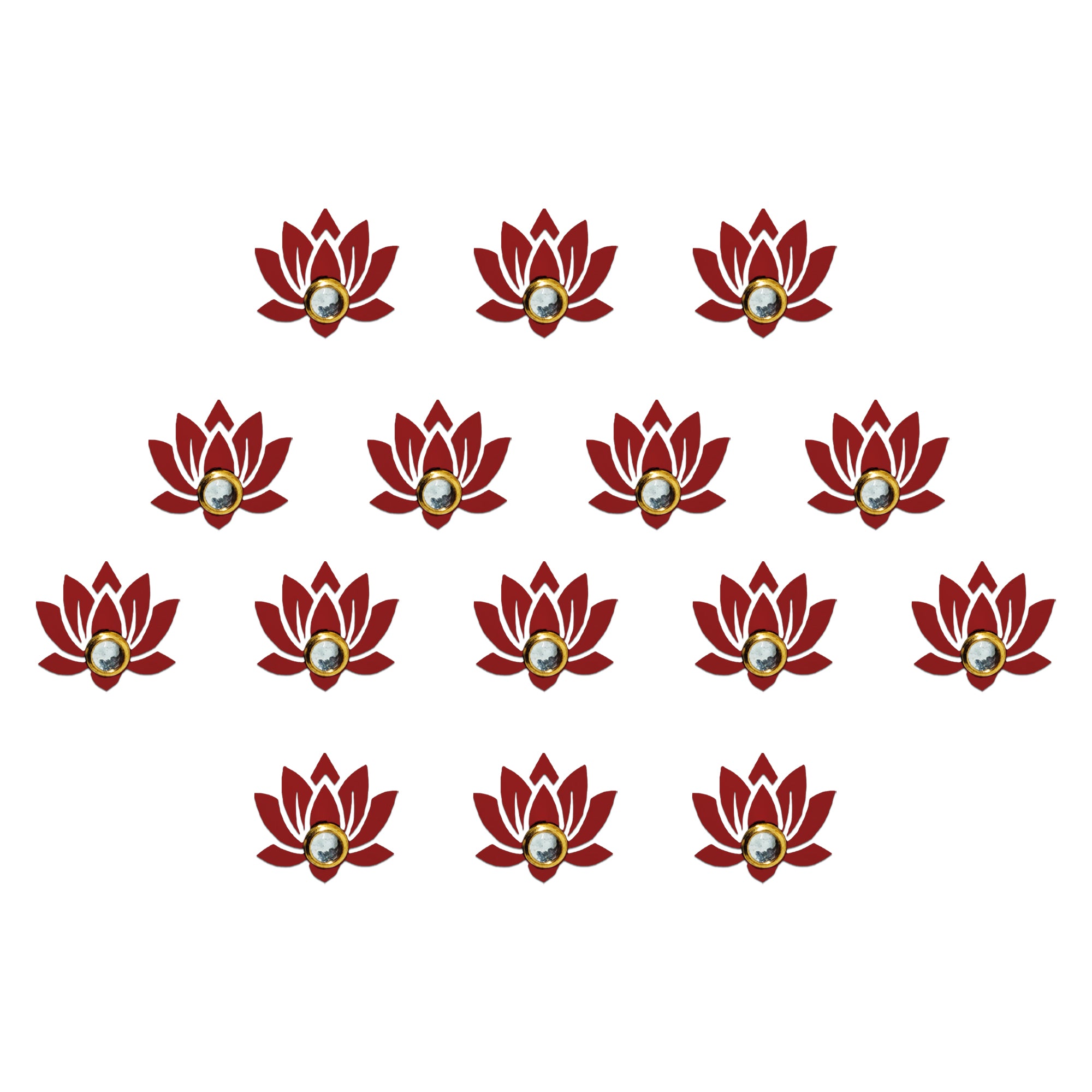 kundan kamal designer hand mehndi bindis