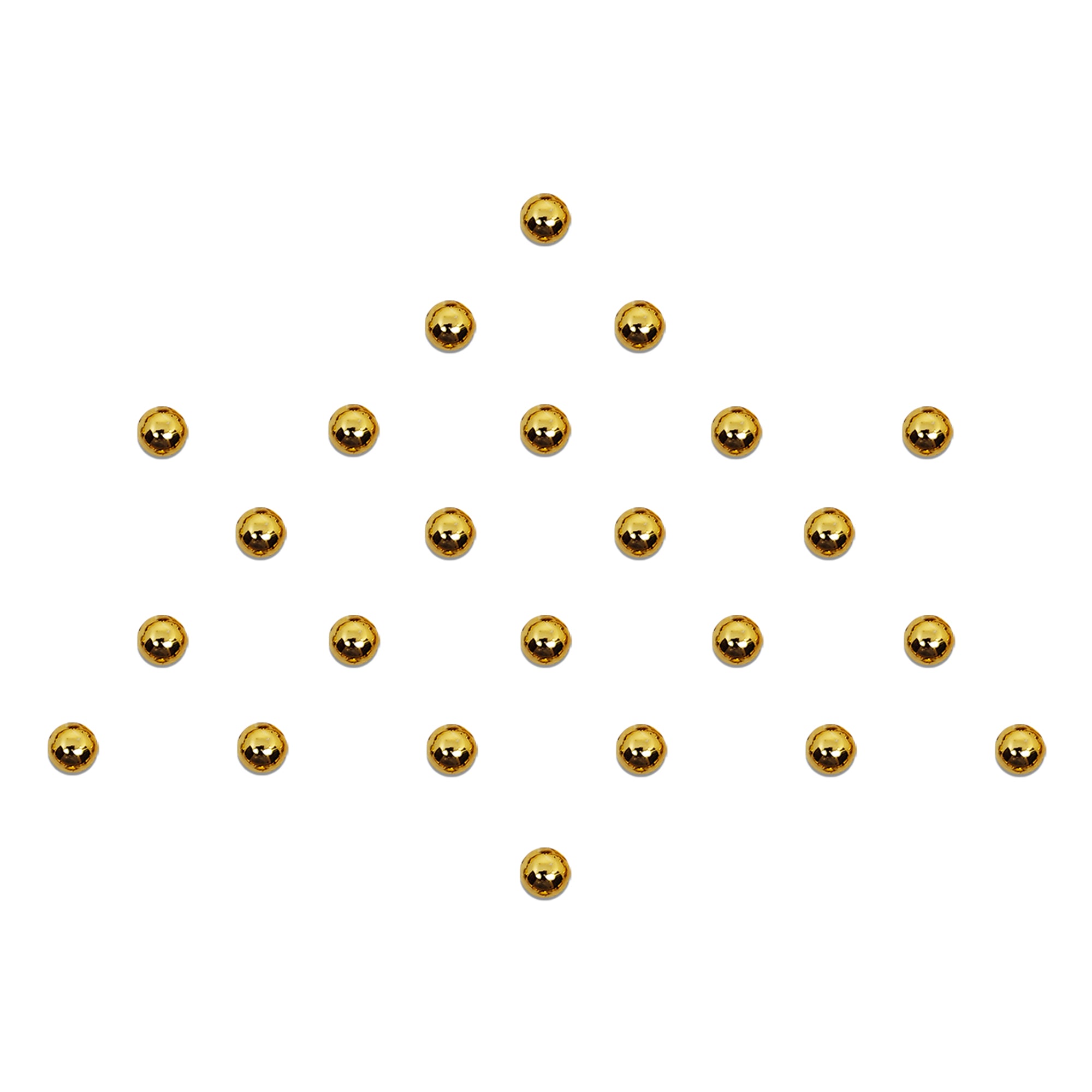 Comet Busters Golden metallic round bindis for traditional and festive wear
