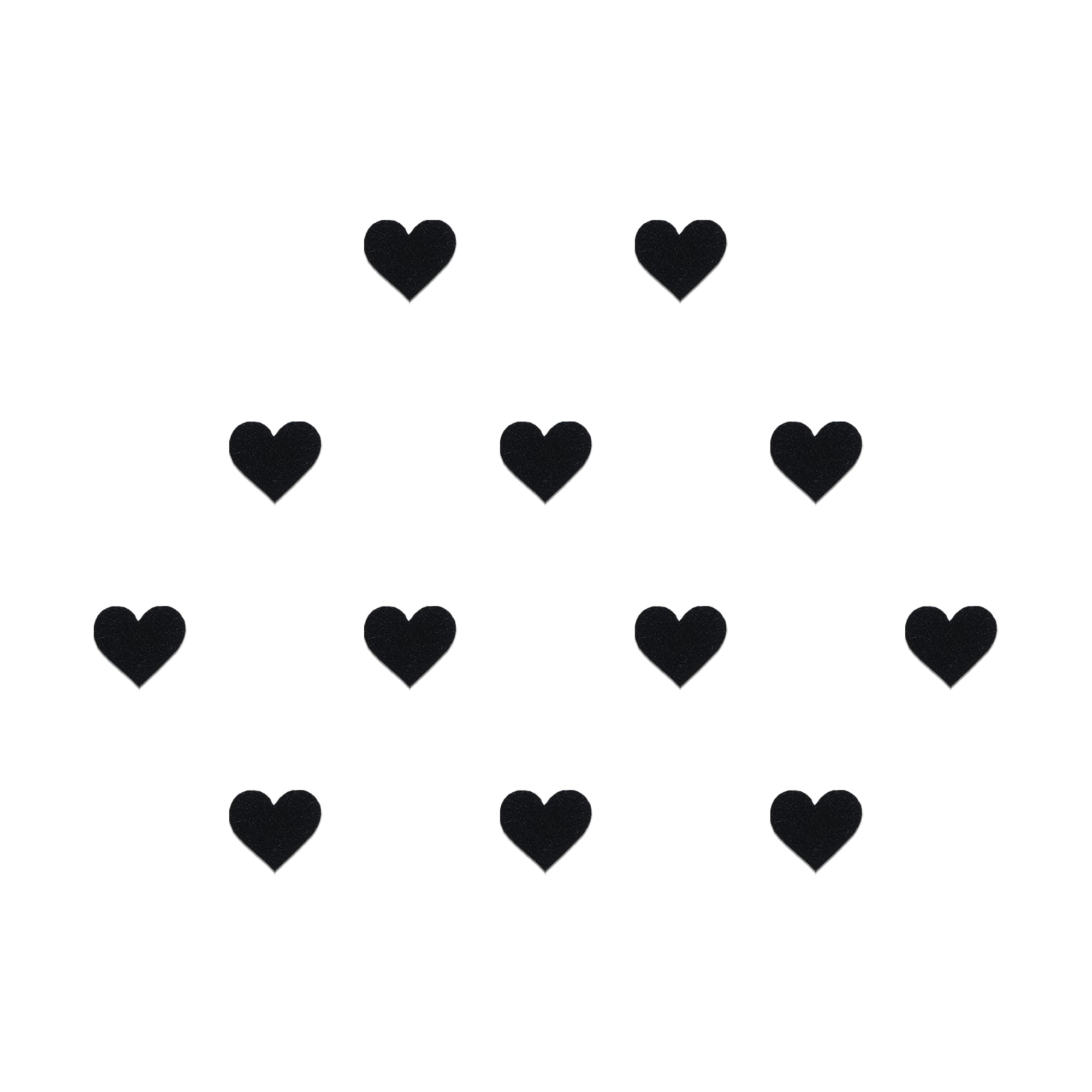 Tiny black heart bindis for ethnic and casual wear