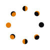 Comet Busters® Phases of Moon Bindis – 8mm Mustard & Black Velvet Round Bindis (8 Bindis)(BIN2669)