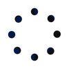 Comet Busters® Phases of Moon Bindis – 8mm Blue & Black Velvet Round Bindis (8 Bindis)(BIN2666)