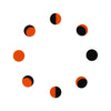 Comet Busters® Phases of Moon Bindis – 8mm Orange & Black Velvet Round Bindis (8 Bindis)(BIN2663)(BIN2663)