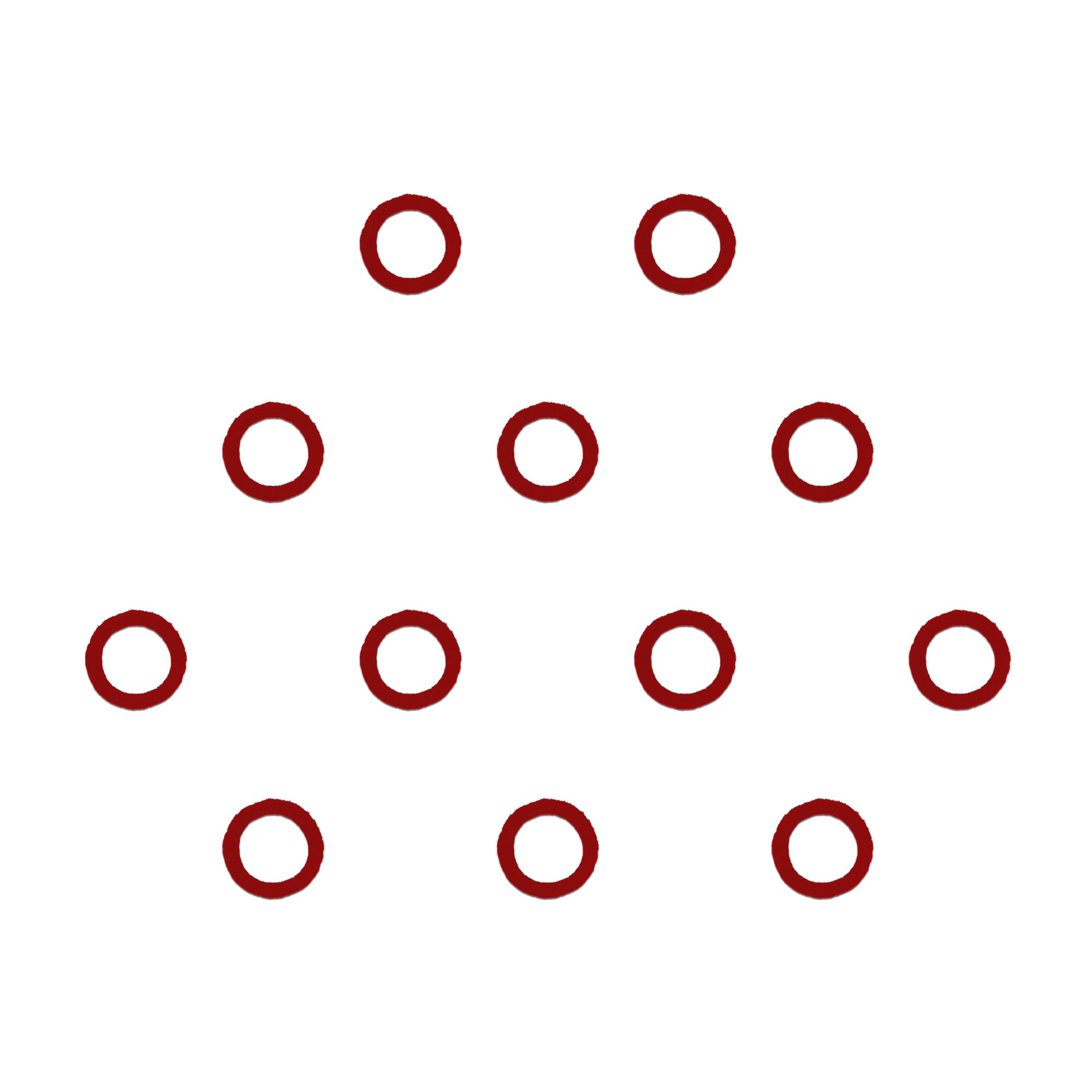 Stylish round outline forehead bindis