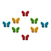 Comet Busters® Red, Green, Yellow, Blue, Multicolor Butterfly – Velvet, Diamond – Handcrafted, Reusable & Skin-Friendly Bindis for Party Wear (8mm) – Forehead Bindi Stickers for Women & Girls – BIN1618