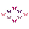 Comet Busters® Purple, Pink, Multicolor Butterfly – Velvet, Diamond – Handcrafted, Reusable & Skin-Friendly Bindis for Party Wear (8mm) – Forehead Bindi Stickers for Women & Girls – BIN1613