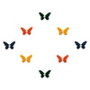 Comet Busters® Orange, Yellow, Black, Multicolor Butterfly – Velvet, Diamond – Handcrafted, Reusable & Skin-Friendly Bindis for Party Wear (8mm) – Forehead Bindi Stickers for Women & Girls – BIN1625