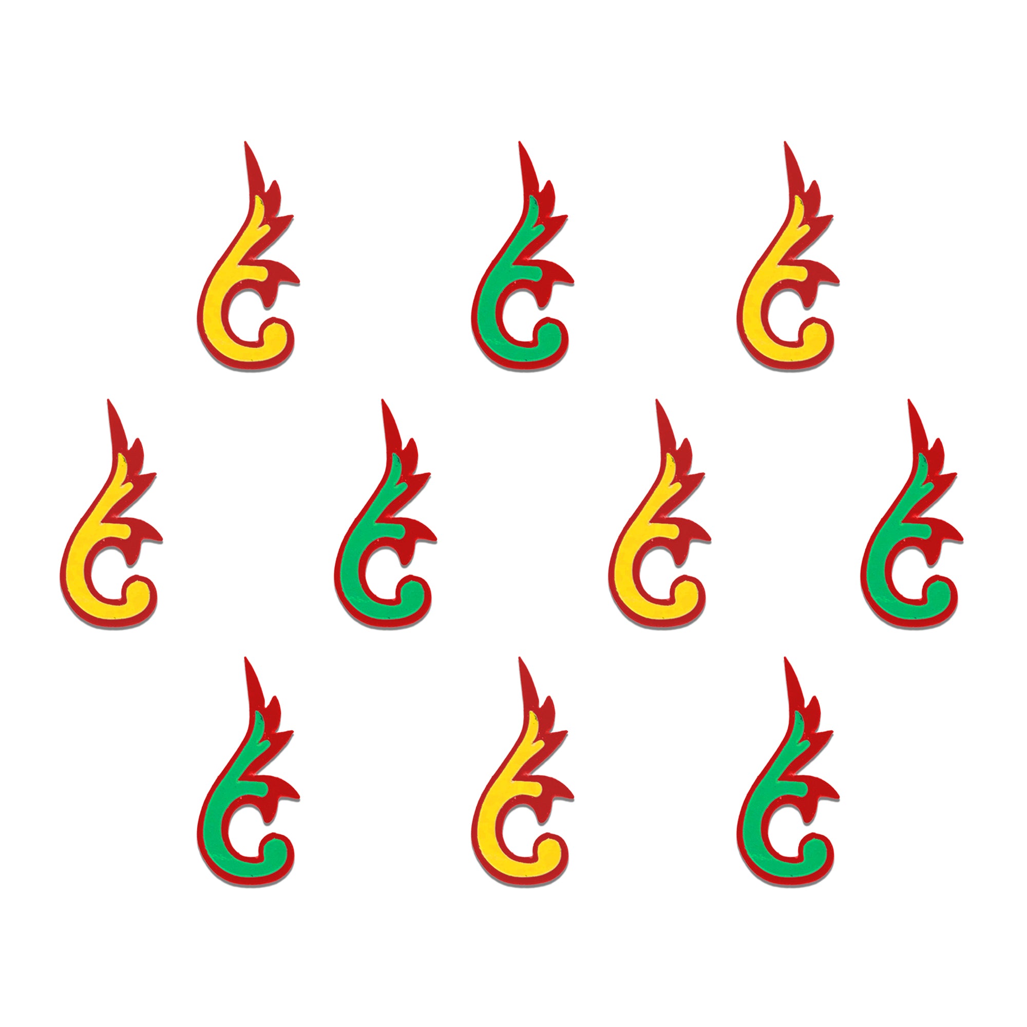 Comet Busters® Green Designer Classic Bindis – Handcrafted, Reusable, Skin-Safe Indian Forehead Stickers for Women