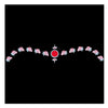 Comet Busters® Red, White, Multicolor, Bengali Bindi – PVC, Velvet – Handcrafted, Reusable & Skin-Friendly Bindis for Bridal Wear (Free Size) – Forehead Bindi Stickers for Women & Girls – BIN2314