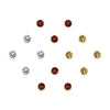 Comet Busters® Silver, Red, Gold, Multicolor Diamond Dot – Diamond – Handcrafted, Reusable & Skin-Friendly Bindis for Party Wear (5mm) – Forehead Bindi Stickers for Women & Girls – BIN2223