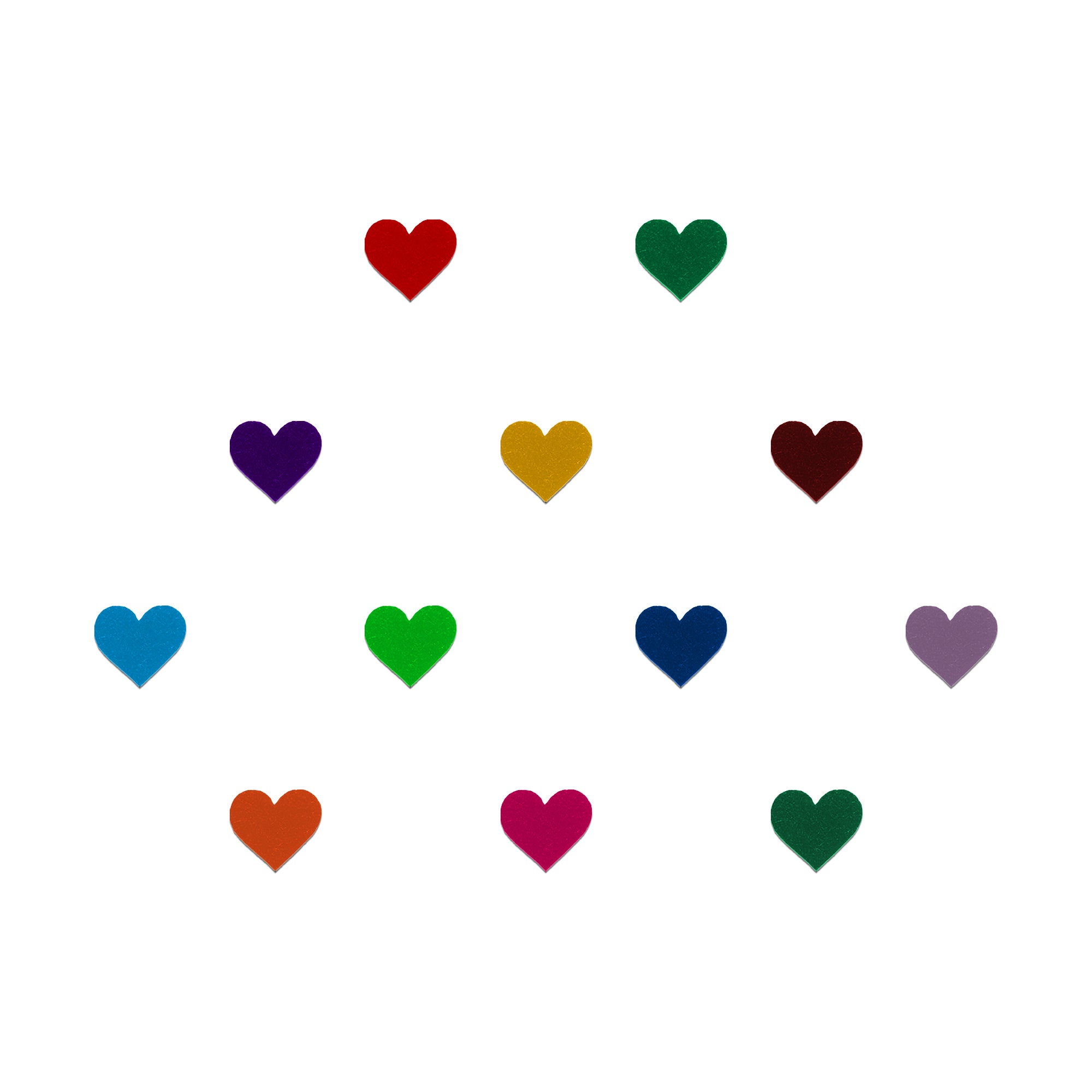 Multicolor heart shape bindi for women
