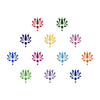 Comet Busters® Lotus Floral Bindis – 10mm Multicolor Designer Bindi for Women & Girls (12 Bindis)(BIN2522)