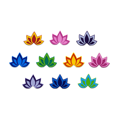Comet Busters Multicolor lotus flower designer bindis with elegant floral motifs