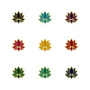 Indira Premium Designer Bindi – Vibrant Multicolour Lotus Bindis (12mm) - 9 Bindis (INDI050)