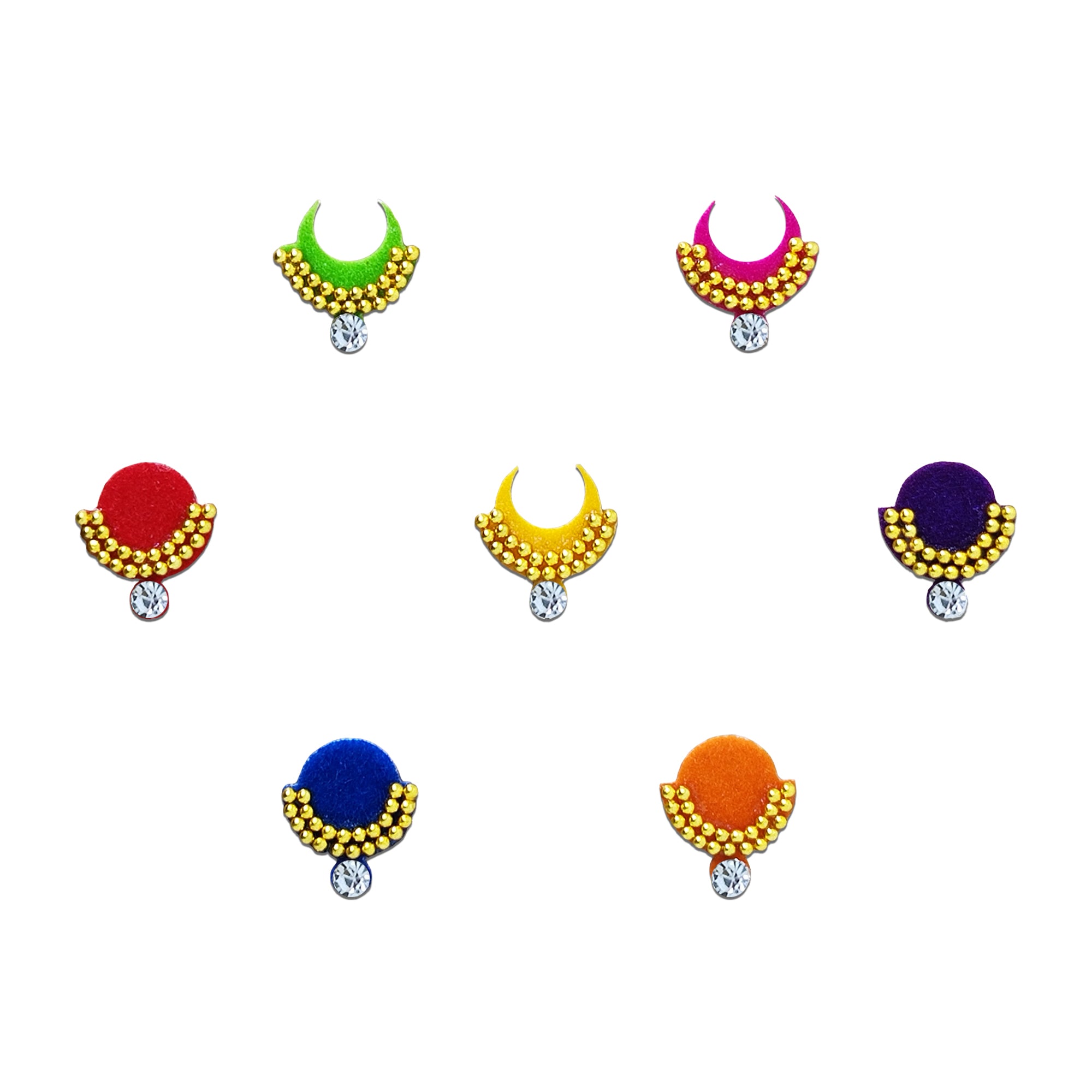 Comet Busters Multicolor tylish moon Bindis 