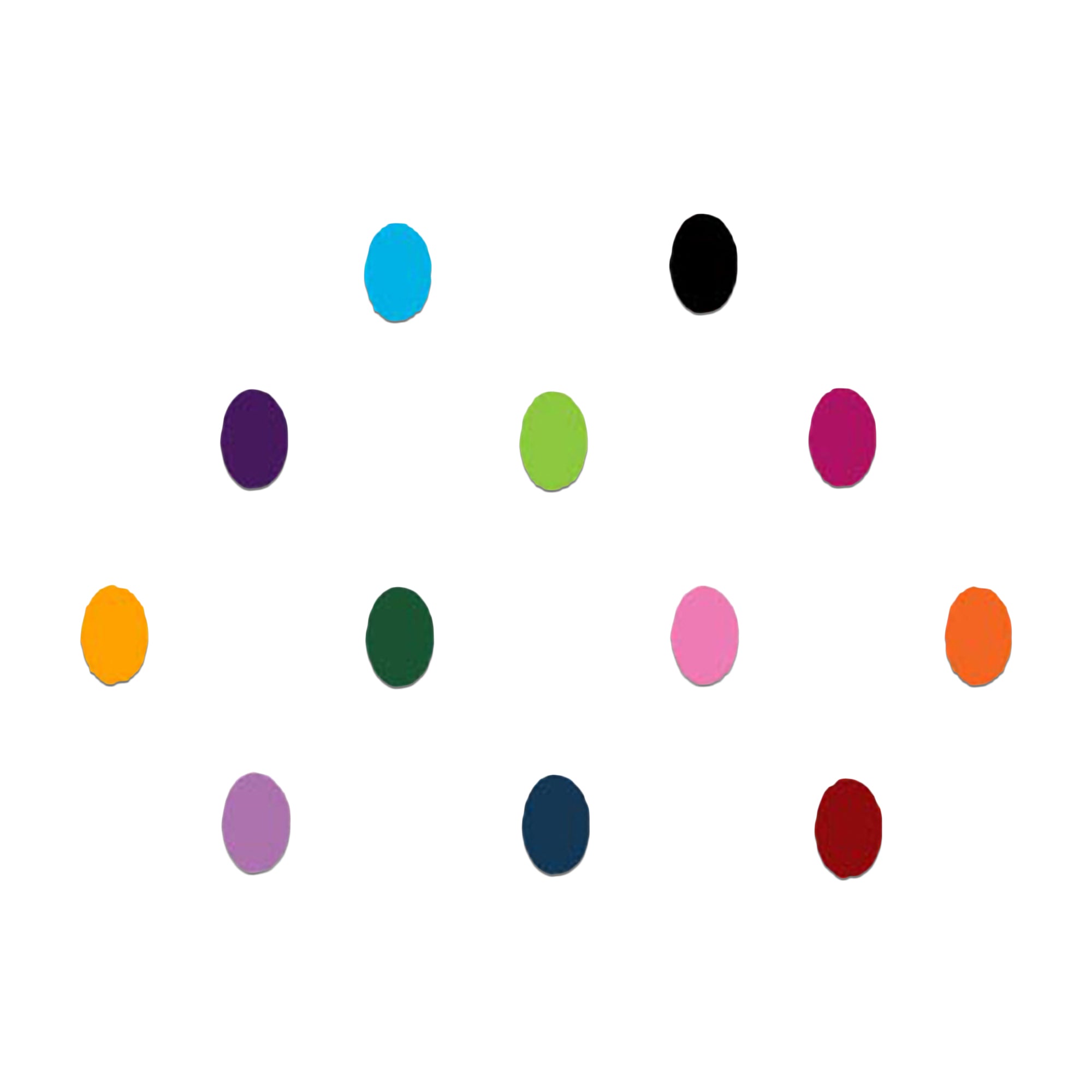 Comet Busters multicolor oval velvet bindis for women and girls.